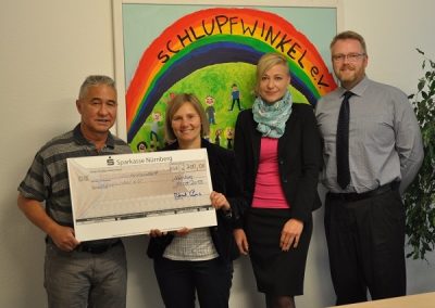 € 2.700 Spende aus Tombola zum Firmenjubiläum der Firma SUXXEED