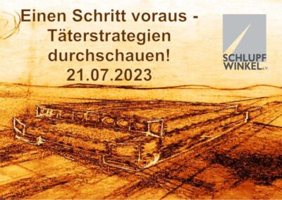 Einen Schritt voraus – Täterstrategien durchschauen!