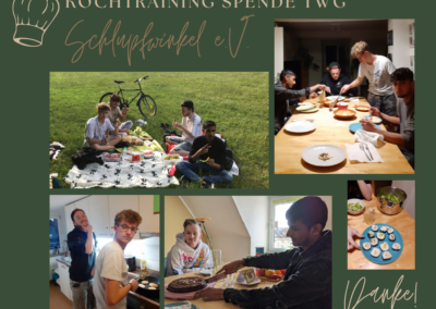 Kochtraining in den TWG`s